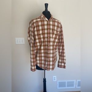 Lucky Brand Plaid Men's Long Sleeve "Pearl" Snap Shirt - Distinctive Western
